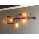 Custom Industrial Iron Pipe wall lamp 