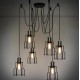 Chandelier design industriel Cage 