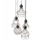 Wire Five Pendant lamp with Edison bulbs 