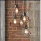 Wire Five Pendant lamp with Edison bulbs 