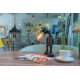 Lampe de table design industriel en tube métallique robot avec ampoule edison 01