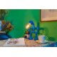 Lampe de table design industriel en tube métallique robot avec ampoule edison 01