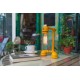 Industrial Iron Pipe table lamp robot with edison bulb 05