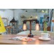 Lampe de table design industriel en tube métallique robot avec ampoule edison 06