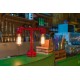 Lampe de table design industriel en tube métallique robot avec ampoule edison 06