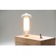 Retro wooden table lamp with edison bulb