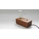 Retro wooden table lamp with edison bulb