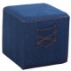 Tabouret Ottoman en motif Jeans