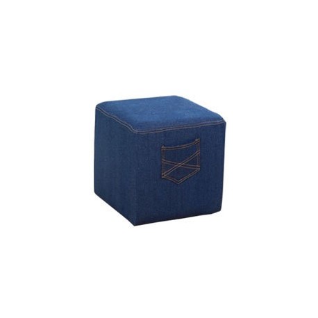 Tabouret Ottoman en motif Jeans