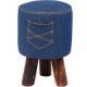 Tabouret Ottoman en motif Jeans