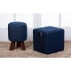 Tabouret Ottoman en motif Jeans