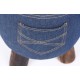 Tabouret Ottoman en motif Jeans