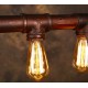 Industrial Iron Pipe pendant lamp w/cross down drop