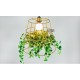 Hanging plant cage pendant lamp