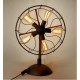 Industrial Retro Edison fan table lamp