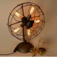 Industrial Retro Edison fan table lamp