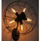 Industrial Retro Edison fan wall lamp