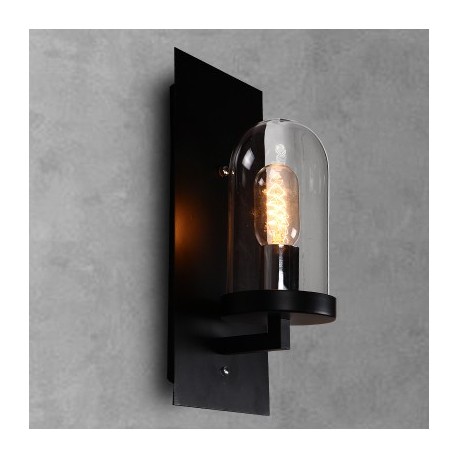 Applique design industriel rétro dome avec ampoule edison