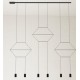 Suspension LED design Wireflow modèle 2D rang