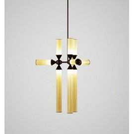 Chandelier suspension LED design Castle 9 lampes