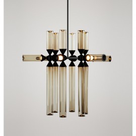 Chandelier suspension LED design Castle 18 lampes