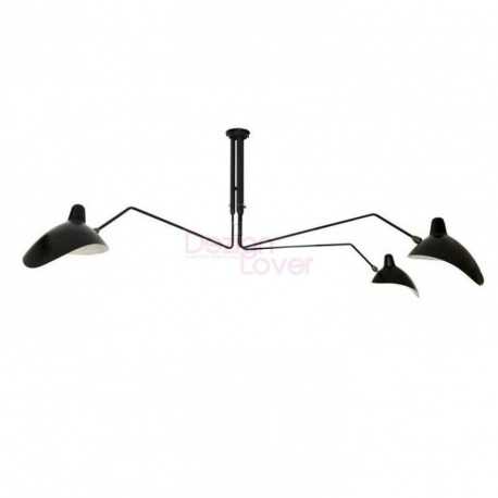 Serge Mouille Mcl 3 Arms Rotating Ceiling Lamp Free Worldwide