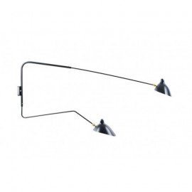 Serge Mouille MCL 2 arms rotating wall lamp