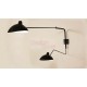 Serge Mouille MCL 2 arms rotating wall lamp