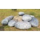 Collection Mars design Rock cushion pouf set of 6pcs