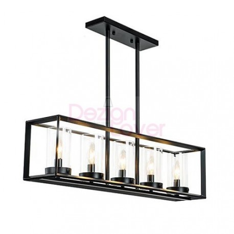 Industrial Loft Glass Rectangular pendant lamp