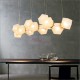 Chandelier long LED design Welles Glass